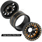 RcarmubWow RC 1.0'' Beadlock Wheels and Tires for RC Crawler 1/18 TRX4M,1/24 SCX24,Brass 1.0 Beadlock Wheels RC Rims w/ 1.0 Bead