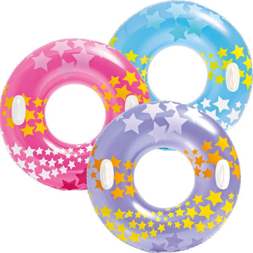 Intex Fba_#59256Ep Stargaze Tube 36'' Large Swim Ring Float Pool Beach Toy Stabilizing Handles-2 Pack-Colors May Vary