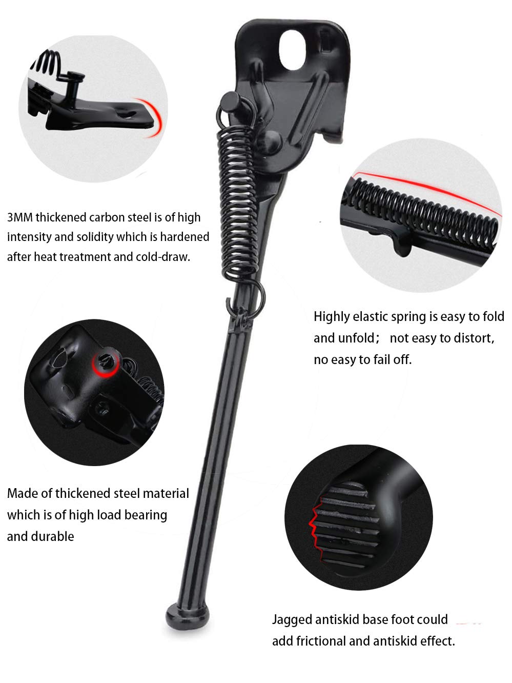 ZSFLZS Bike Kickstand Bicycle Side Support Stand for 12 14 16 18 20 inch Kids Bike (for 16 Bike)