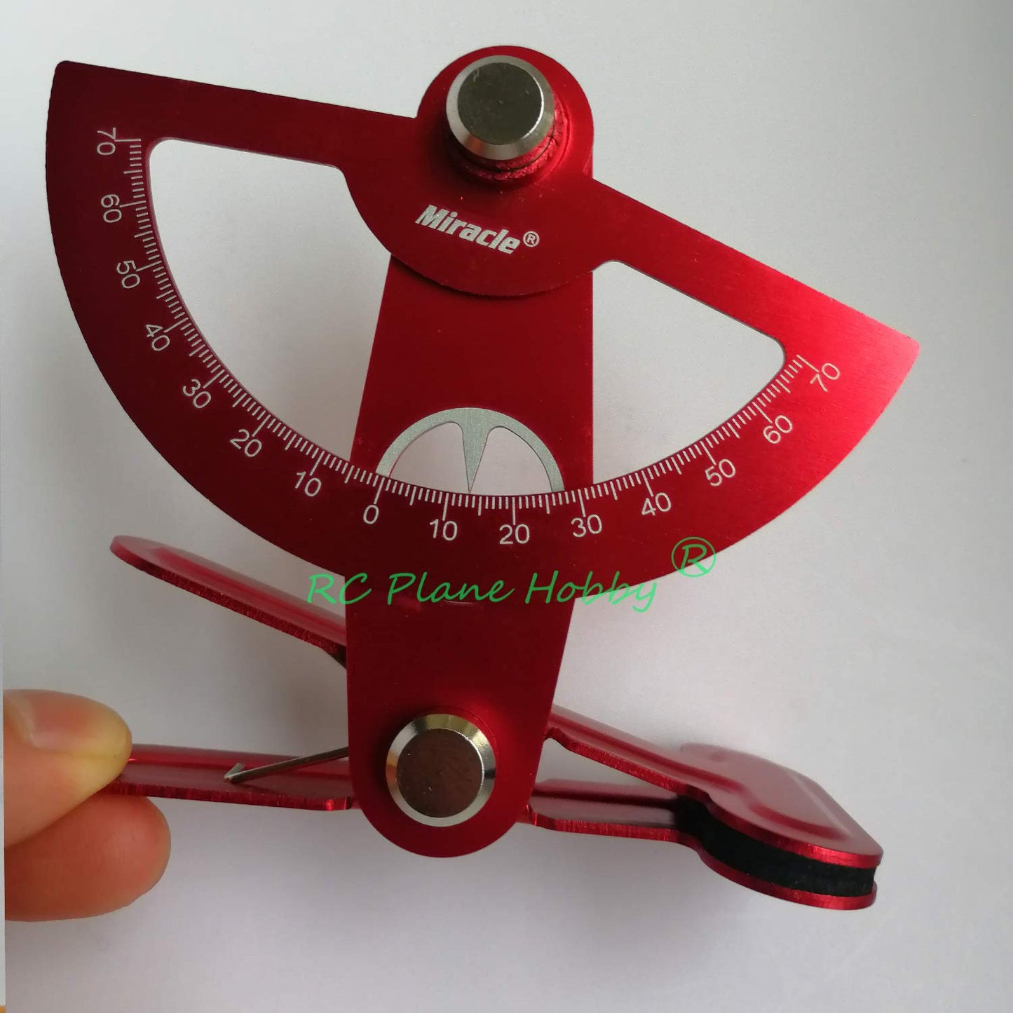 RC Plane Hobby Throw Meter for RC Models, Anodized Aluminum, Red, Model K-012-A
