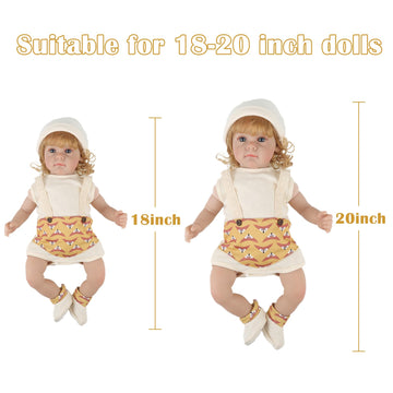 Kaydora Reborn Baby Doll Clothes For 16-20 Inch Reborn Doll Boy 2 Sets Knitted Yellow&Blue Reborn Baby Dolls Outfits Baby Doll Clothing