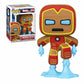 Funko Pop Marvel: Holiday - Gingerbread Iron Man Pop! Vinyl Figure (Bundled With Compatible Pop Box Protector Case), Multicolore