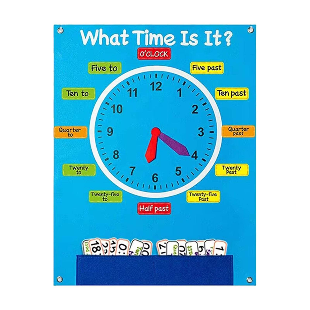 Ilsmysutra Felt Sensory Busy Board Analog Clock Fine Motor Skill Sensory Toys