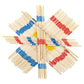 Chochkees Classic Wooden Thin Pick Up Stick Game 31 Pieces Fun Family Game Gift Idea, 7'' Tall, (4-Pack)