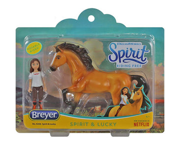 Breyer Spirit Riding Free - Spirit And Lucky Small Horse And Doll Toy Set