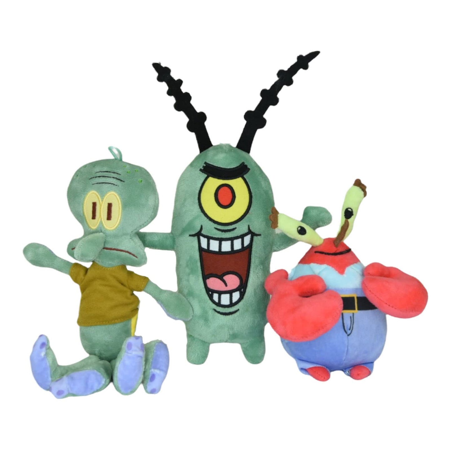 good Stuff Spongebob characters 6 Inch Squidward Plankton Mr. Krabs Stuffed Plush Toy Set