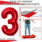 Goer Red Foil Balloons Number 1,Huge Number Balloons For 3Rd Birthday Party Supplies Anniversary Decorations (3 Pcs,42 Inch,32 Inch,16Inch)