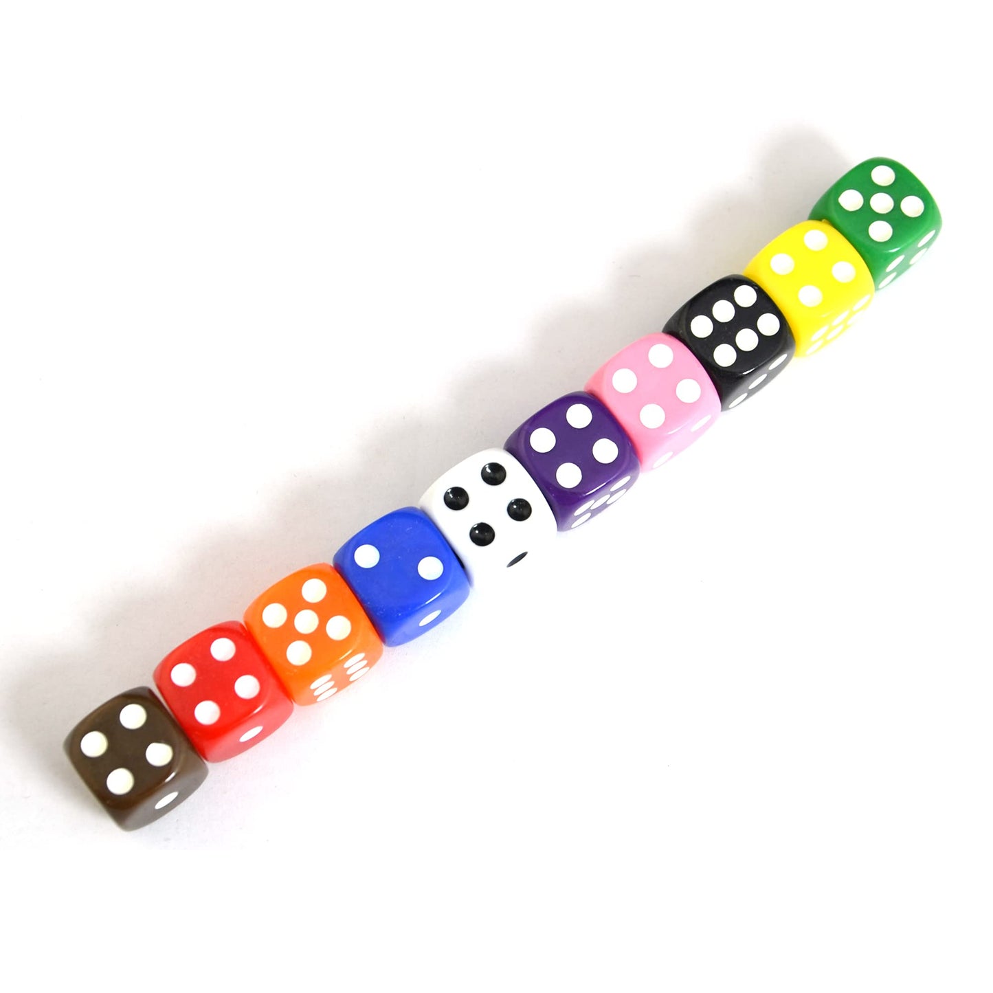 SmartDealsPro 10-Pack Opaque D6 Six Sided 16mm Dice Die for DND, MTG, RPG, Tenzi, Yahtze, Bunco, Table Borad Games, Math Teachin