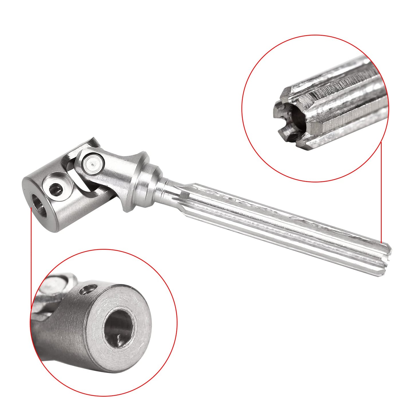 INJORA Steel Drive Shaft 2Pcs Center Drive Shaft for Axial SCX24 AXI00002 JLU AXI00001 C10 Bronco AXI00006 Upgrate Parts