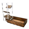 C4Labs Portable Draw Bridge Dice Tower - Walnut - Acrylic - Model DRWBRG-TWR-CLSC