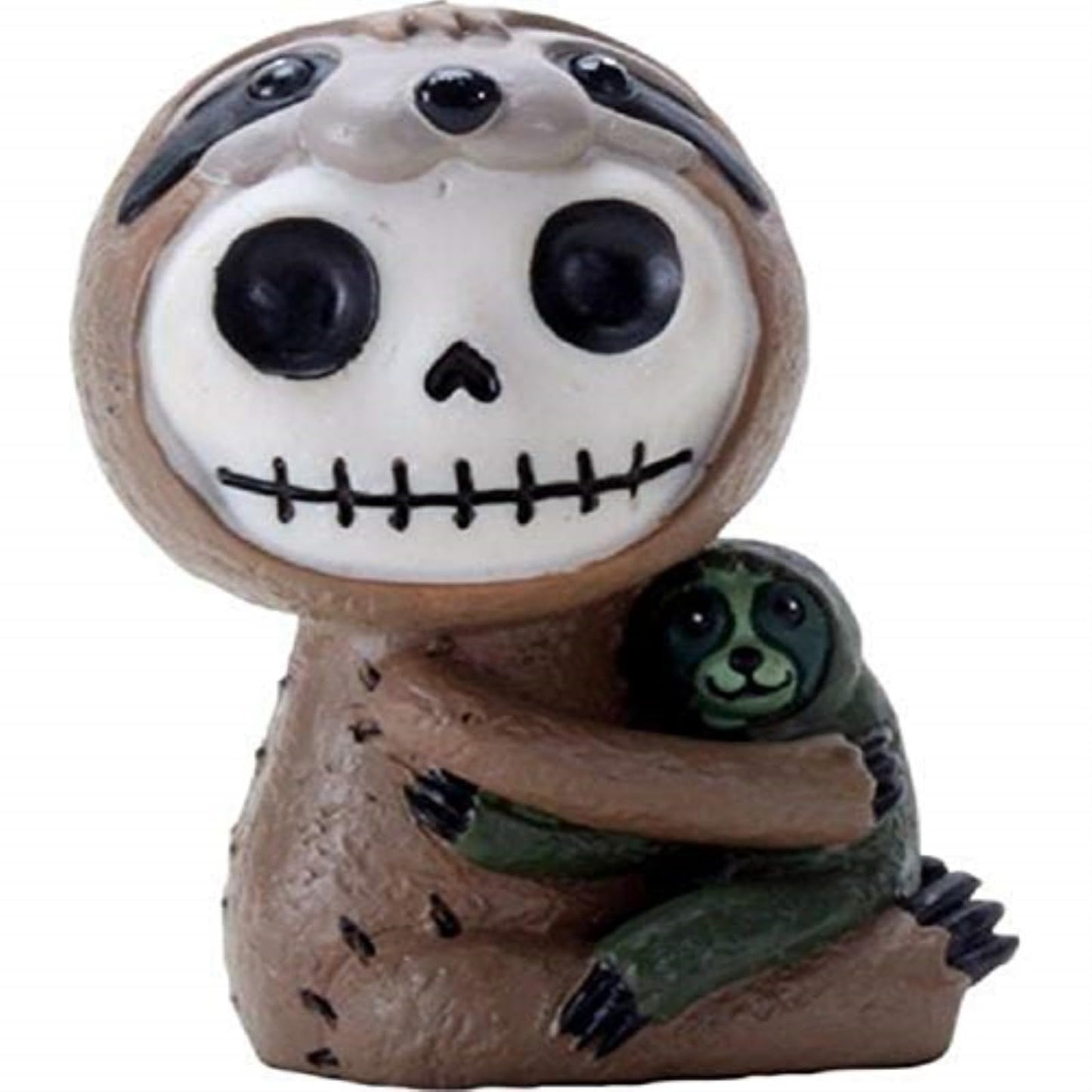 SUMMIT COLLECTION Furrybones Brady Signature Skeleton in Sloth Costume Hugging a Sloth