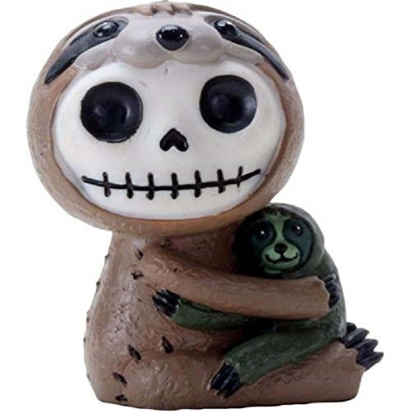 SUMMIT COLLECTION Furrybones Brady Signature Skeleton in Sloth Costume Hugging a Sloth