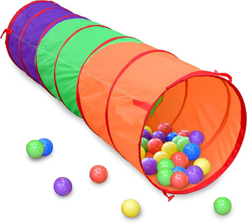 Kids Play Tunnel Tent For Toddlers, Colorful Pop Up Crawl Tunnel Toy For Baby Or Pet, Collapsible Gift For Boy And Girl 6 Foot Play Tunnel Indoor And Outdoor Game