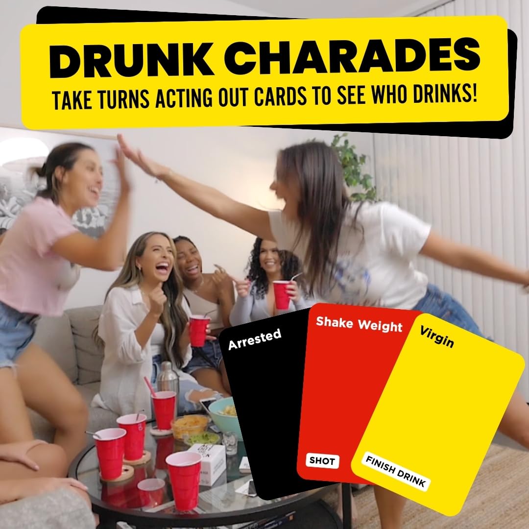 Do or Drink Act Out or Black Out Charades Drinking Card Games for mature-themeds  Fun mature-themed Game with 350 Prompts - Great Party Game for Game Night  Bachelorette Parties  Couples  and More