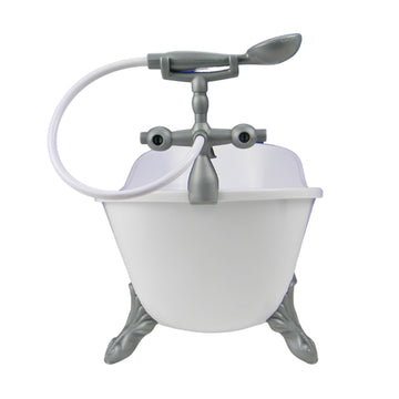 Sophia'S Classic White Clawfoot Bathtub With Handheld Shower Head And Faucet Furniture Set For 18' Dolls, White/Silver