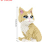 Larcele Cat Micro Building Blocks Animal Set, Diy Mini 3D Building Toy Bricks Kit,924 Pieces Kljm-05 (Golden Shorthair)
