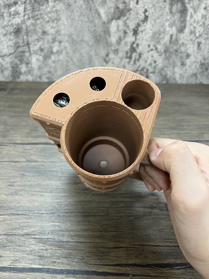 Munnygrubbers - Mug Dice Tower - No Paint Odorless Insulated Cup Can Dice Tower - (Random 7Pcs D20 Dice Set Included) - Dice Jail - Dice Holder - Dungeons And Dragons - Dnd Gift - (Gold)