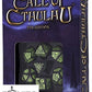 Q WORKSHOP Call Of Cthulhu black & green RPG Ornamented Dice Set 7 Polyhedral Pieces