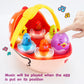 Linseyfun Baby Easter Egg Toy Basket, 6Pcs Matching Eggs, Easter Musical Eggs For Babies Toddlers, Easter Basket Ideas For 1 2 3