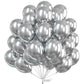 PartyWoo Metallic Silver Balloons, 12 Inch Rubber, 100 pcs for Wedding & Birthday Decorations, Silver-G102