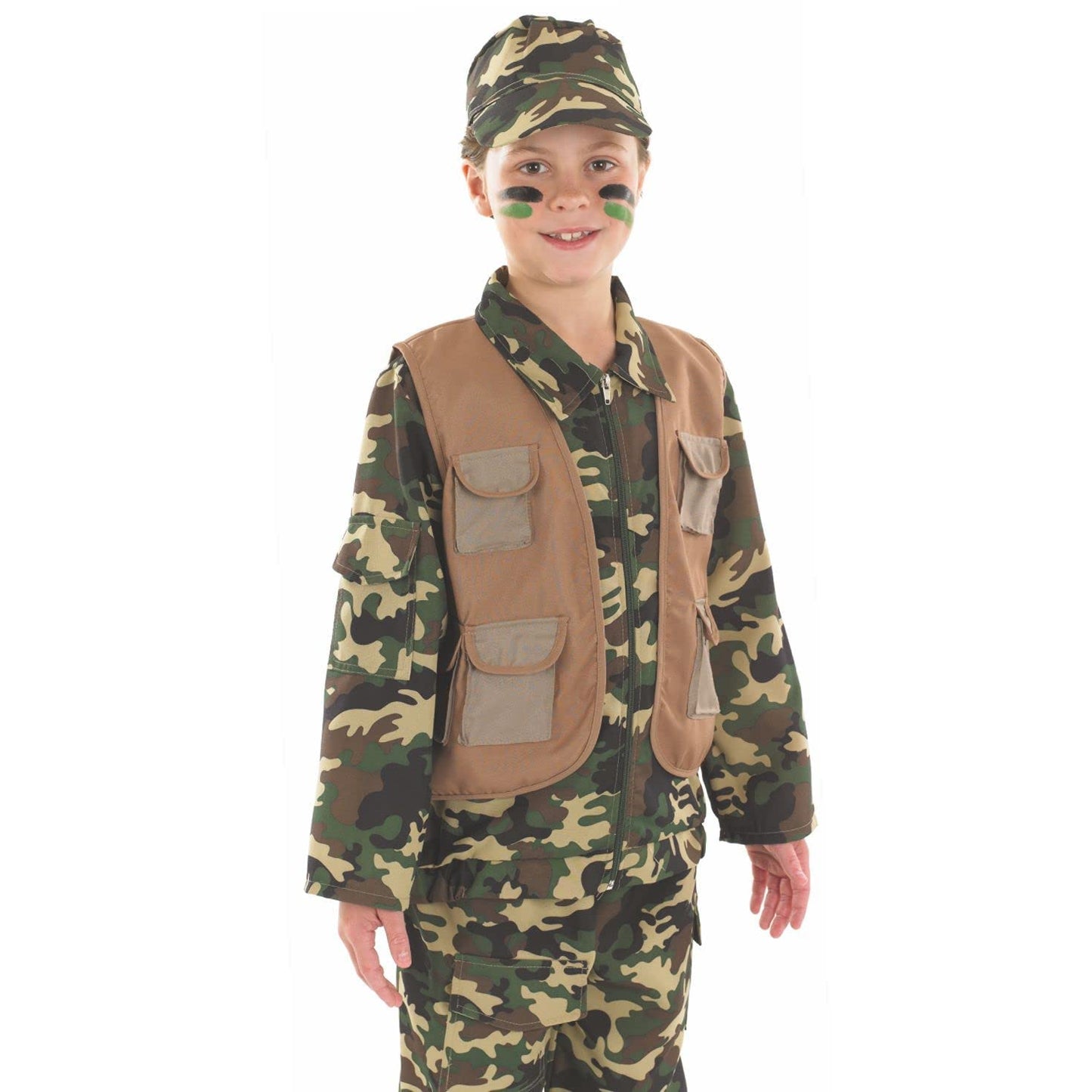 Fun Shack Boys Army Costume, Kids Military Costume, Boys Camo Costume, Soldier Costume For Kids, Boys Army Uniform, Small