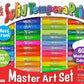 The Pencil Grip Kwik Stix Master Art Set 60 Colors, Includes Classic, Metallic, Neon, Jewel, Pastel and Earth Colors, TPG-690