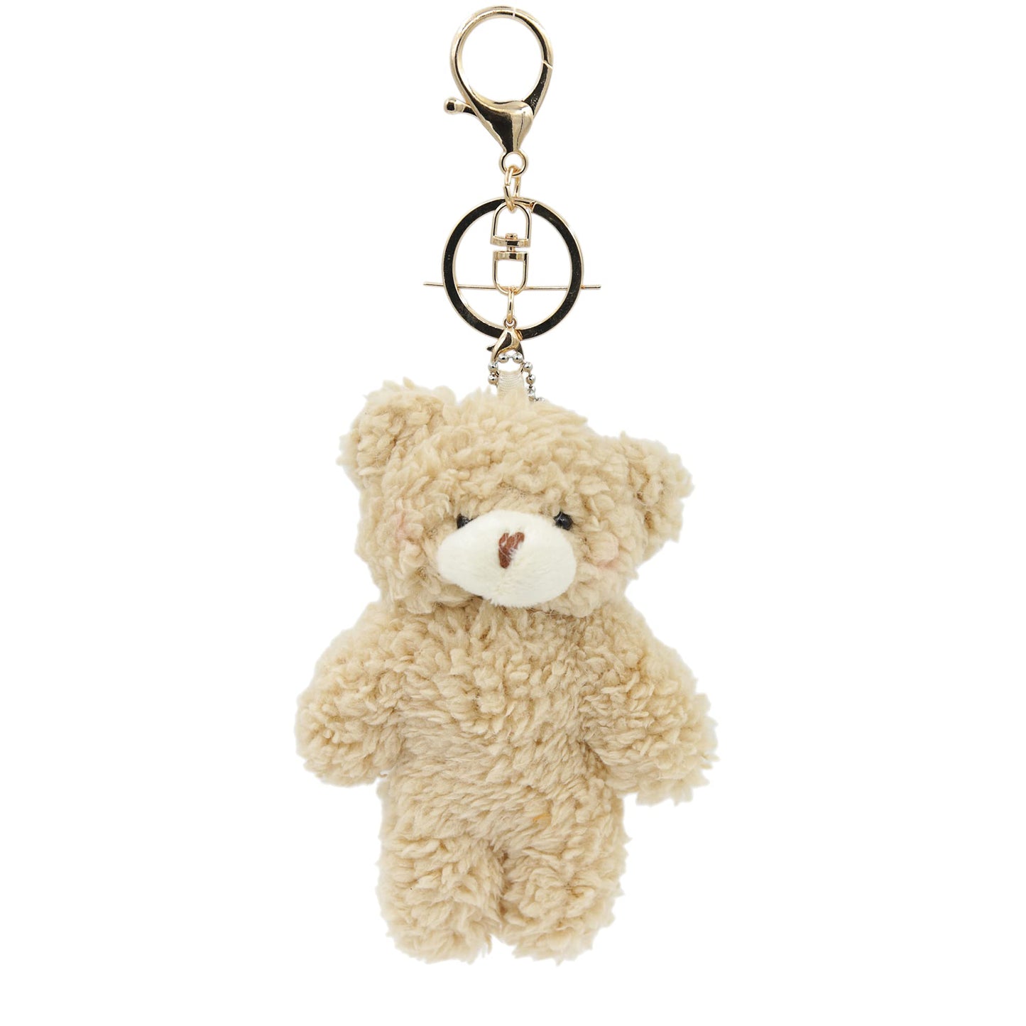 Zitokin Bear Plush Keychain Toys For Kids With Purple Heart 5'' Inch Stuffed Teddy Plushie Backpack Purse Pendant Gift For Girls
