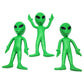 Zugar Land Bendable Green Alien 3.75''. Figure Toys (12 Pack) Flexible Rubber Figures Sensory Stress Relief Fidget Toys. Great P