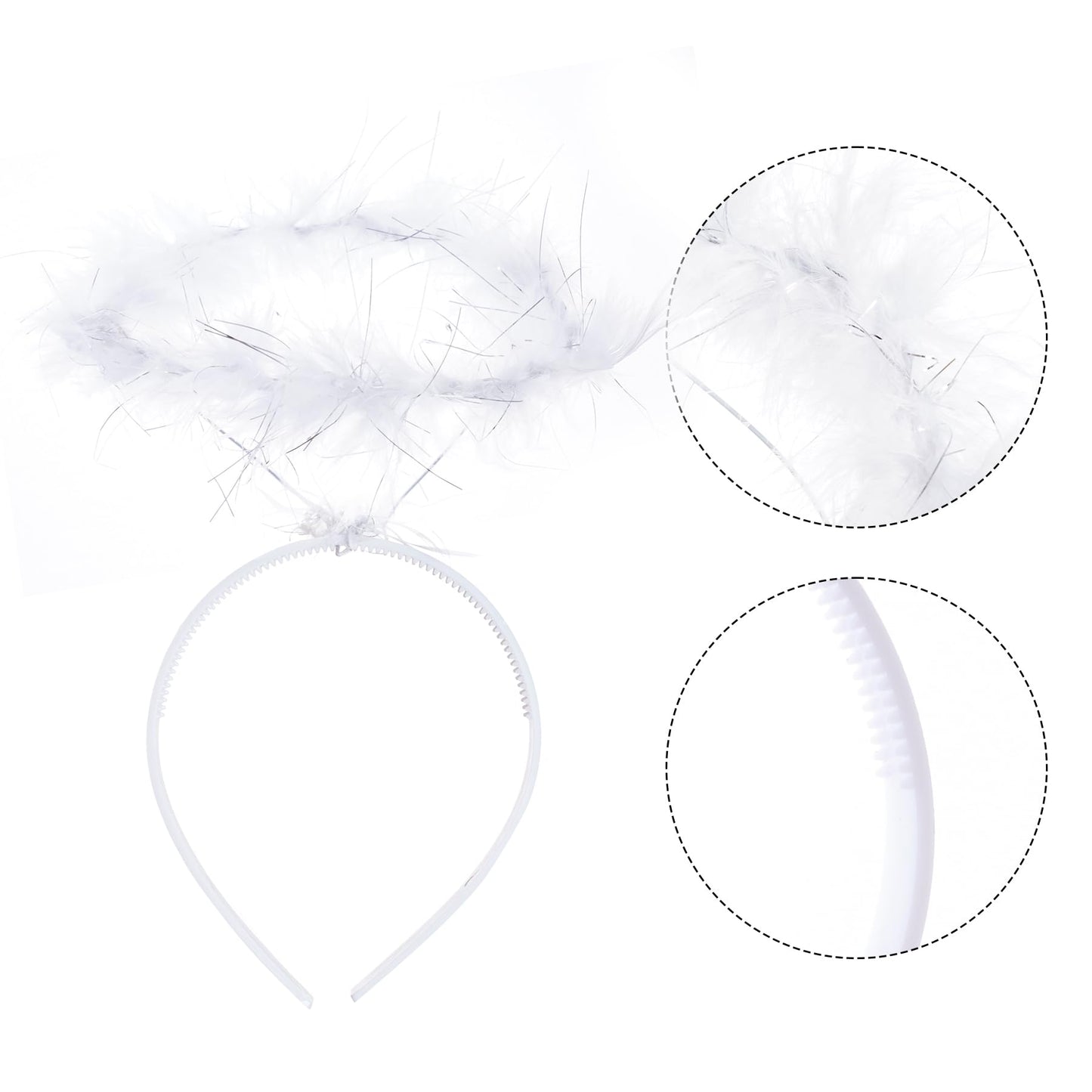 Angel Wings And Halo, Angel Costume Accessories White Fairy For Halloween Outfit, Christmas Eve