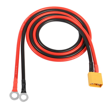 RIIEYOCA XT90 to O Ring Terminal Cable,XT90 Male to O Ring Connector Cable,with 1M 10AWG Silicon Wire,for RC Lipo Battery FPV Ra
