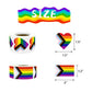 Meplum Pride Progress Stickers 1000 Pcs, Progressive Pride Flag Stickers Roll, Heart Progress Pride Stickers Roll For Transgende