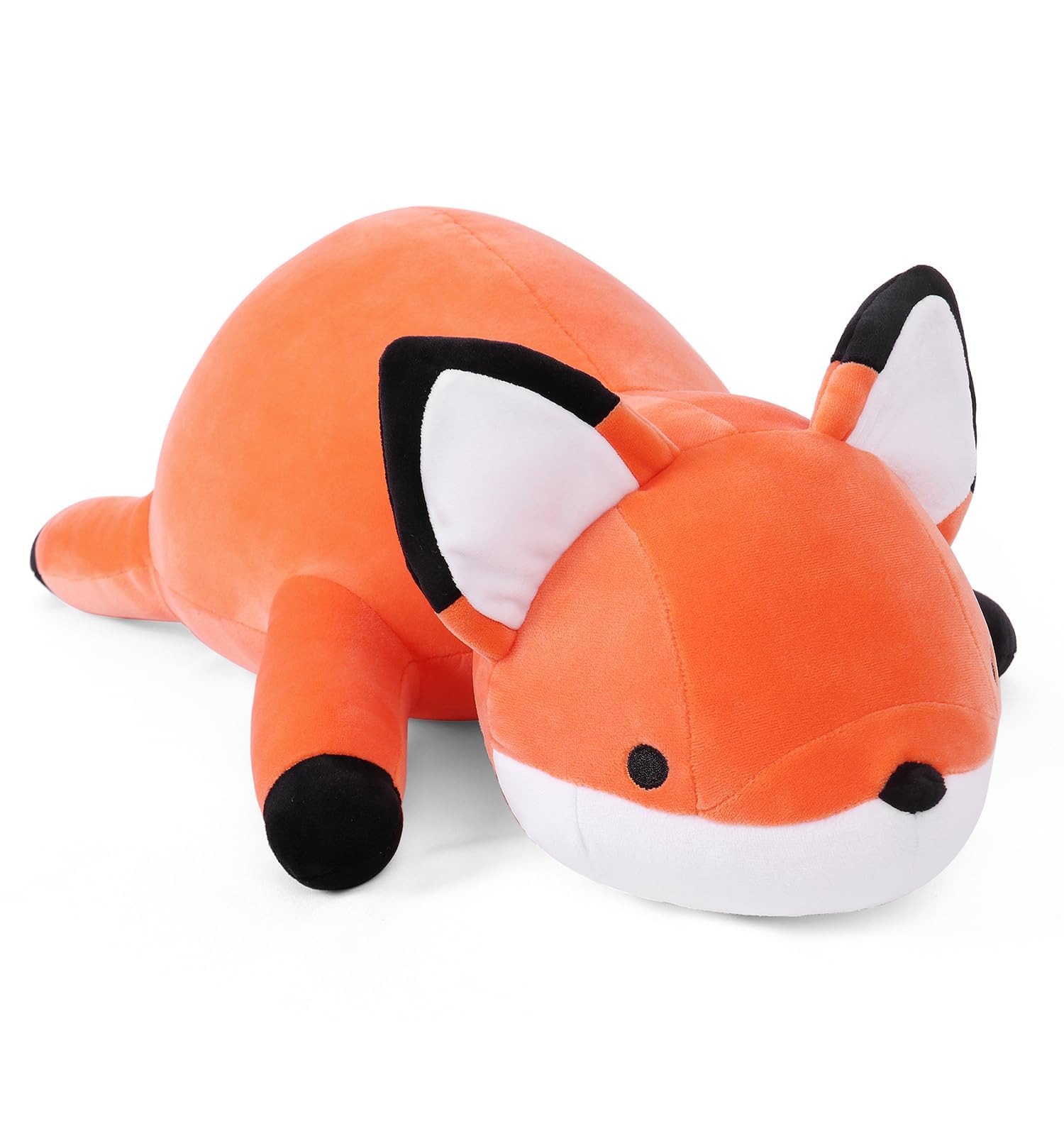 22' Weighted Stuffed Animals, 4.2Lb Cute Weighted Fox Plush Toy Throw Pillows Giant Cuddle Plushies Dolls (Fox)