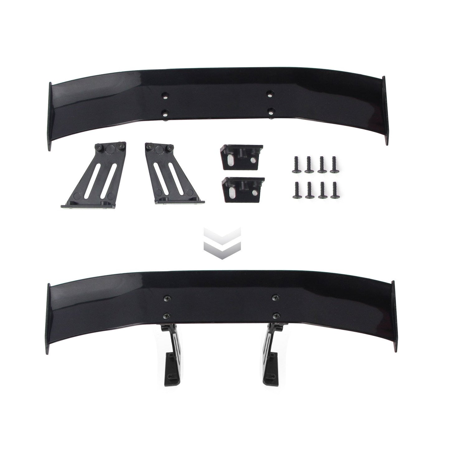 Coolplay 1/10 RC Car Body Wing Spoiler Body Shell Rear Spoiler Tail Wing Side Mirror Toy Vehicles Parts