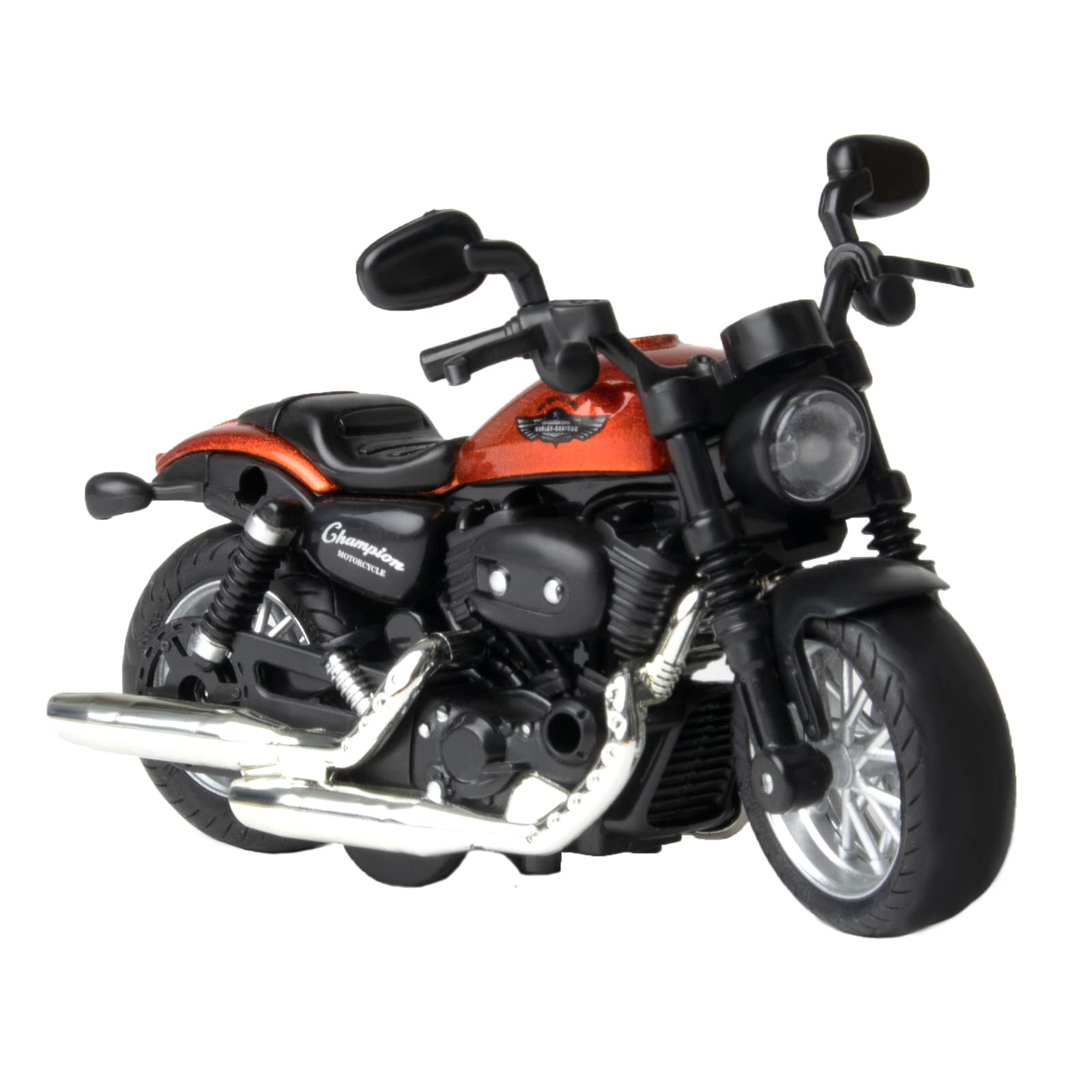 Cyysfivqz Die Cast Toy Motorcycle,Pull Back Motorcycle With Sounds And Lights 1:14 Friction Powered Kids Toy Cars,Motorcycle Toy