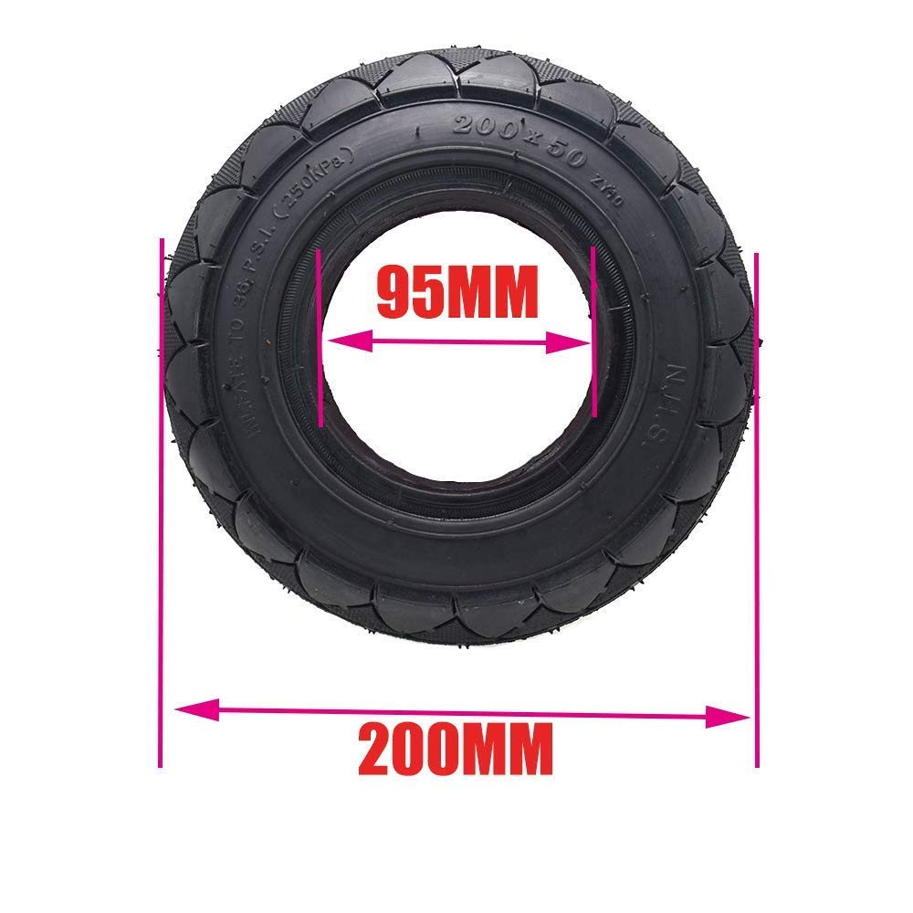 200X50(8X2)Scooter Tubeless Solid No Flats Tire For Razor 200 X 50 (8 X 2) E100 E150 E175 E200