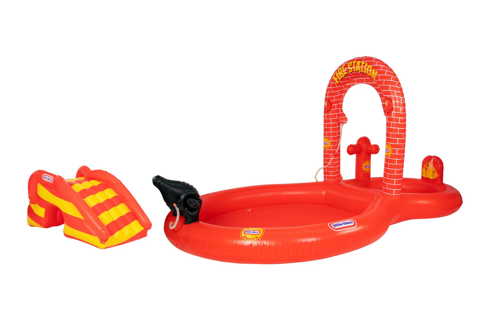 Little Tikes Fire House Adventure Inflatable Play Center Pool and Sprinkler.