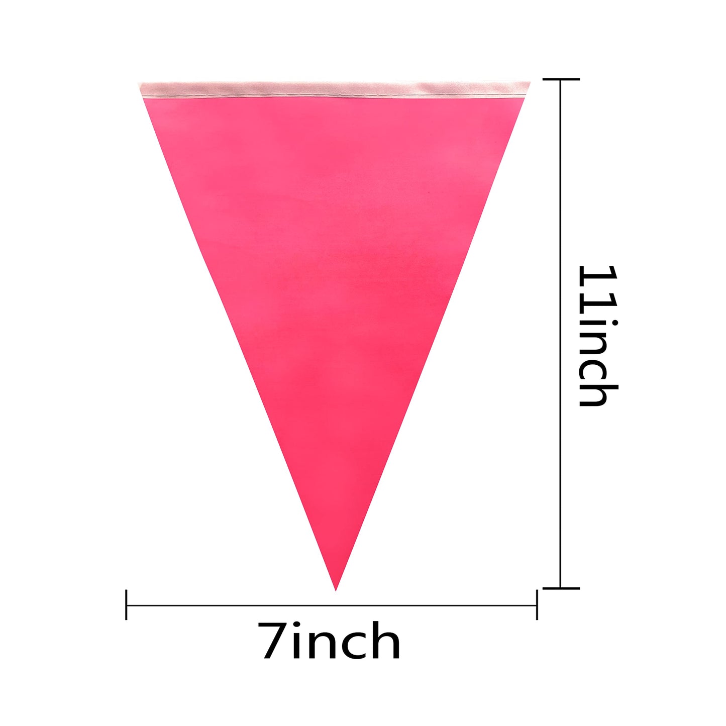Tsmd Solid Rose Pink Pennant Banners Flags String Diy Bunting Flags,Party Decorations For Grand Opening,Kids Birthday,Party Even
