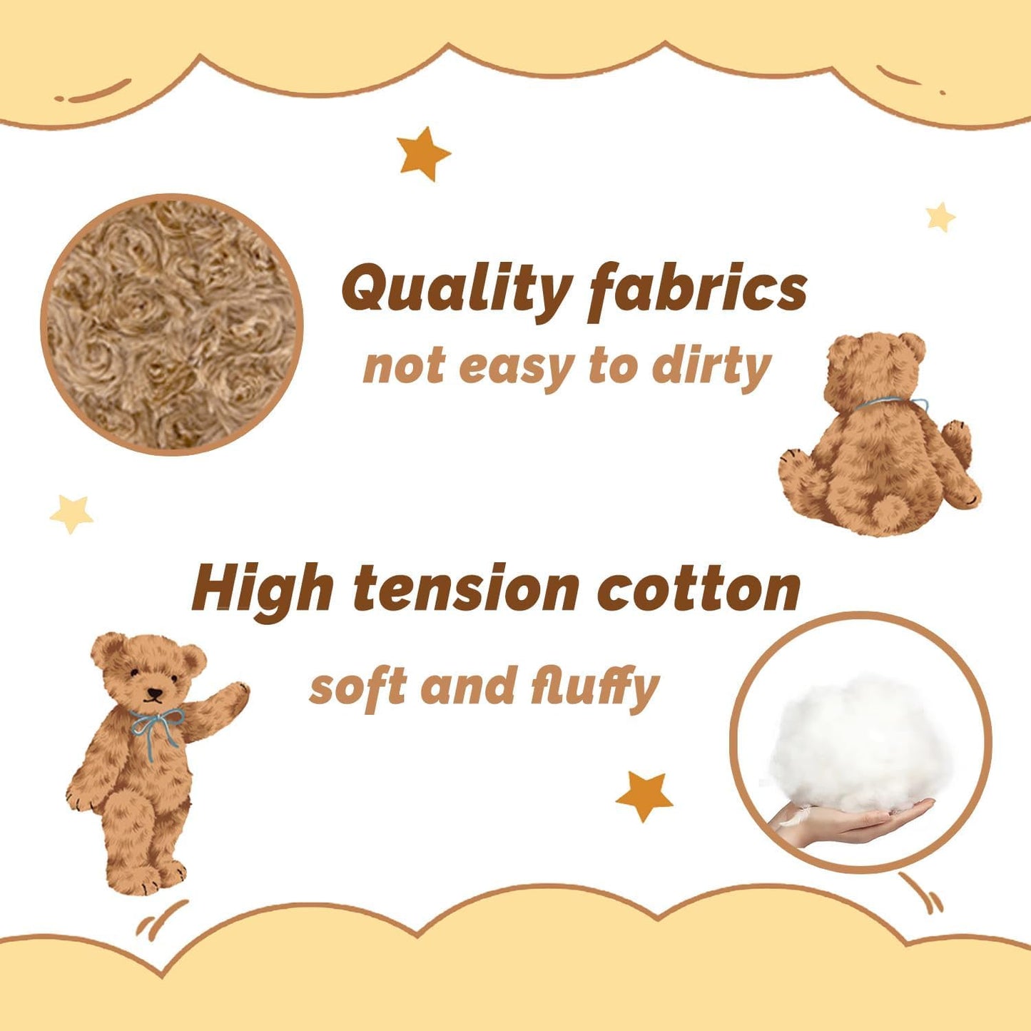 YOLINYOISH Stuffed Teddy Bear Dolls with Birthday Hat Cute Animal Plush Toy for Girlfriend Mom Happy Birthdays Gifts 12''