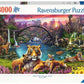 Ravensburger - Tigers in Paradise - 3000 Piece Jigsaw Puzzle - Fantastic  Beautifully Vivid Depiction of Tigers at Sunset - Frameable - enhanced Quality - Puzzles for mature-themeds