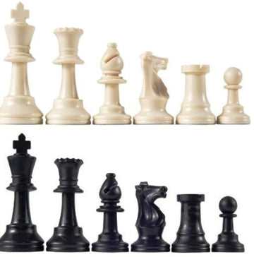 Staunton Tournament Chess Pieces, Triple Weighted With 3.75' King And 2 Extra Queens