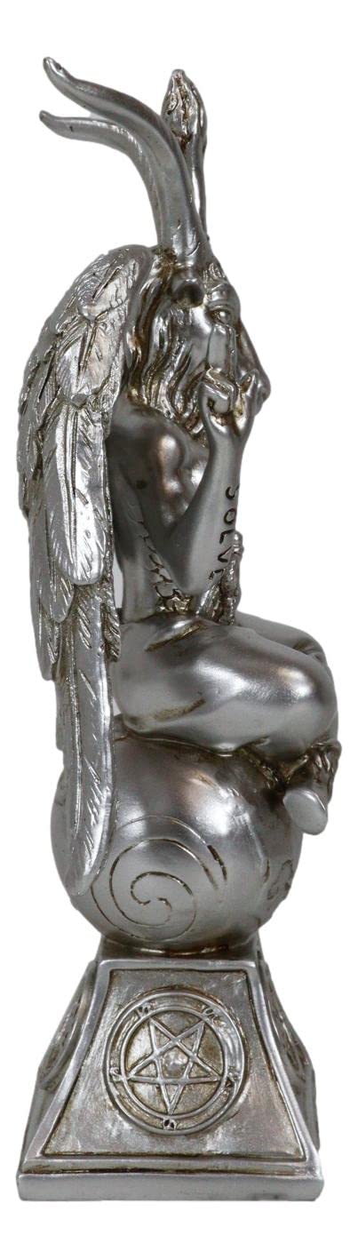 Ebros Gift Sabbatic Goat Idol Baphomet Resin Statue Occultic Illuminati The Horned God Goat Of Mendes Altar Sculpture Figurine (