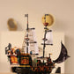 YBLOCK Pirates Ship Building Mini Blocks Set, 1328 Pieces, Brown Plastic Toy for Ages 8-14, Model 01041