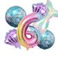 Mermaid Birthday Decoration Mermaid Balloons Kit Sea Balloon Mermaid Foil Balloon Mermaid Tail Balloons For Girls Mermaid Party