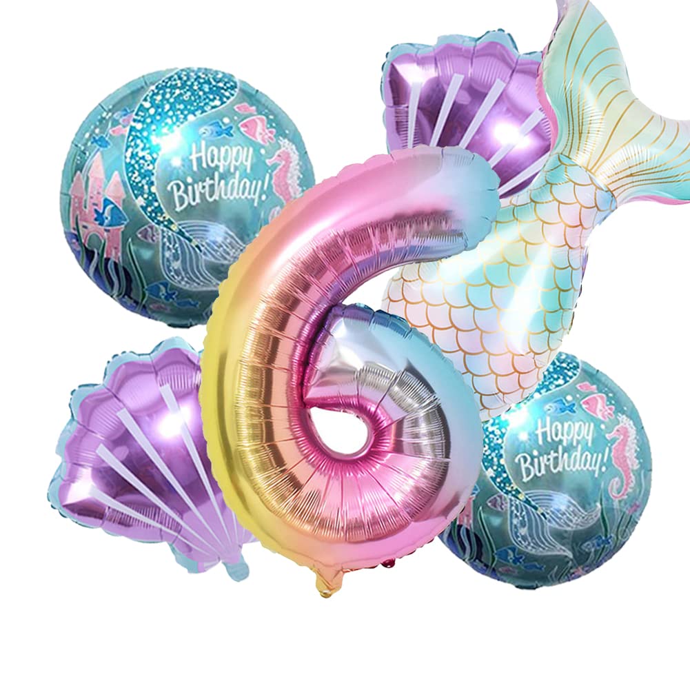 Mermaid Birthday Decoration Mermaid Balloons Kit Sea Balloon Mermaid Foil Balloon Mermaid Tail Balloons For Girls Mermaid Party