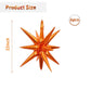 6 Pcs Orange Star Foil Balloons One-Piece 14-Pointed Star Balloons 4D Starburst Cone Mylar Balloons 22Inch Christmas Birthday We