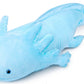 ZHONGXIN MADE Large 30-Inch Weighted Axolotl Plush Toy - Cute Blue Polyester Stuffed Animal for Kids