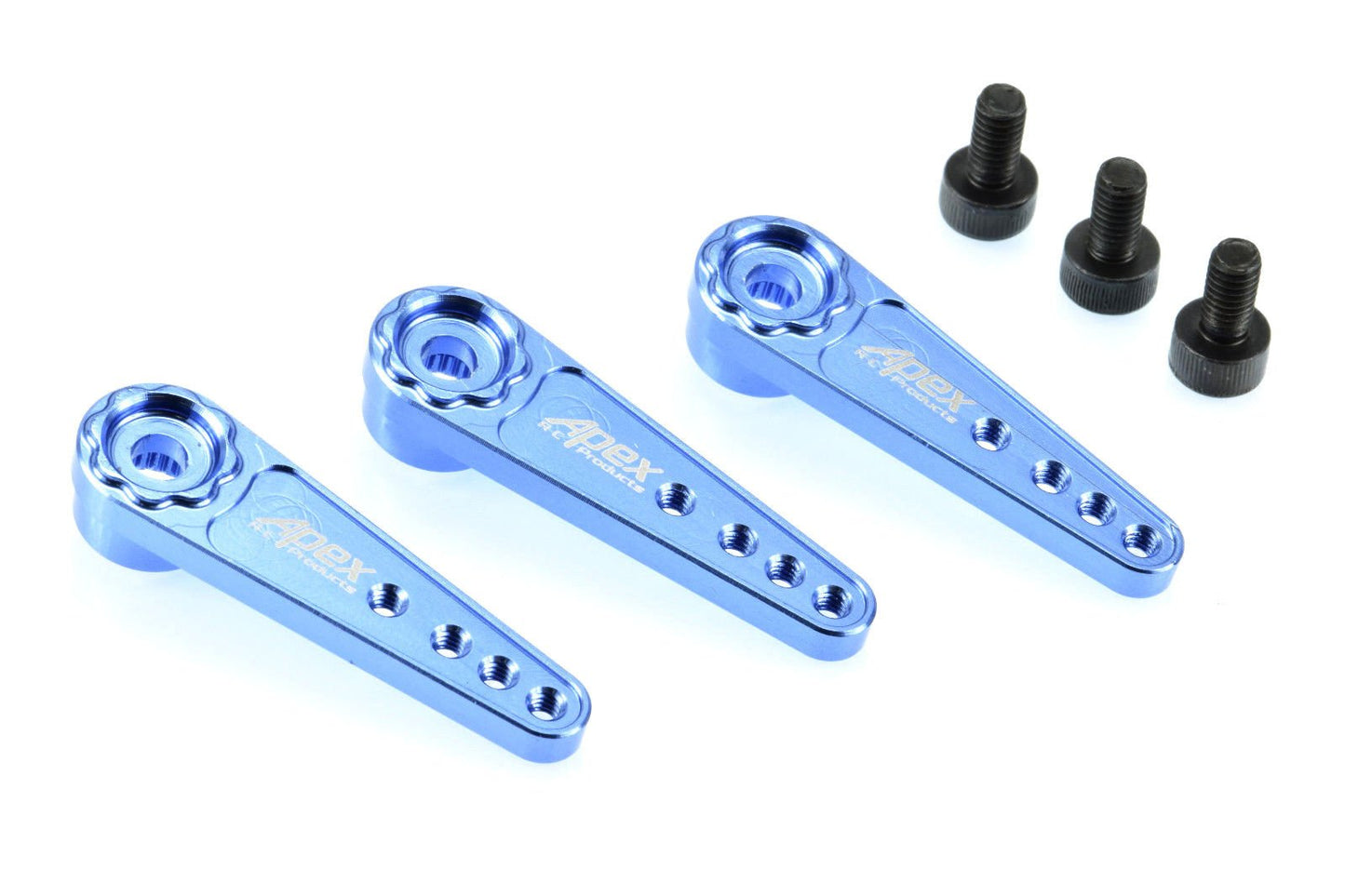 Apex RC Products Blue 25T for Futaba/Savox Aluminum Servo Horn - 3 Pack #8027