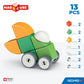 Geomag Swiss-Made Magicube 13-Piece Magnetic Shapes & Wheels Building Set, Cars & Characters, Stacking Blocks For Toddlers & Kid