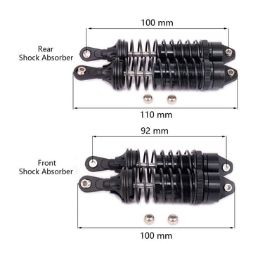 Front Rear Rc Shocks Compatible With Traxxas Slash 4X4 2WD Parts 1/10 Shocks Absorber Damper Traxxas Rustler Stampede Bandit Ral