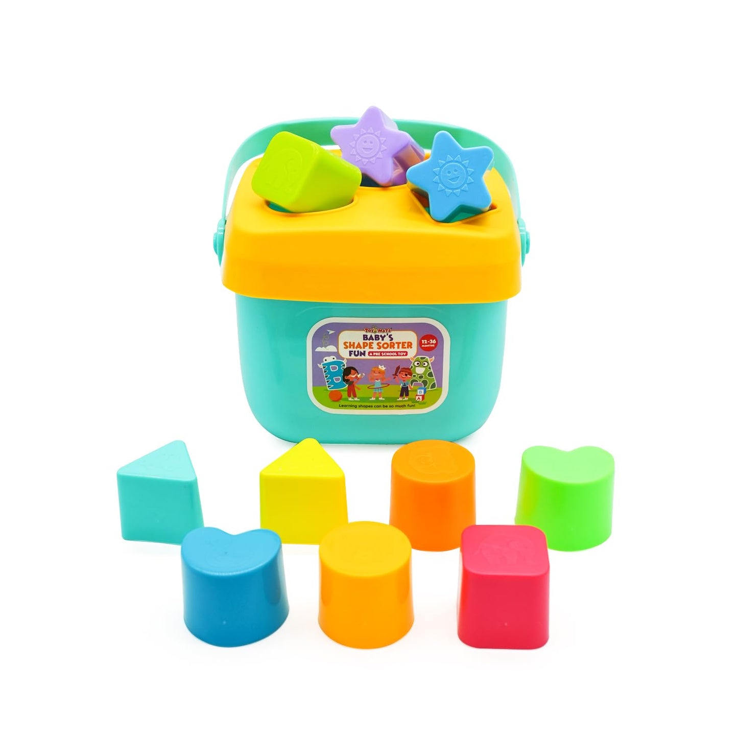Lefan First Shape Sorting Blocks Educational Activity Toys Development Storage Bucket Counting Learning Toys Building BlocksMul